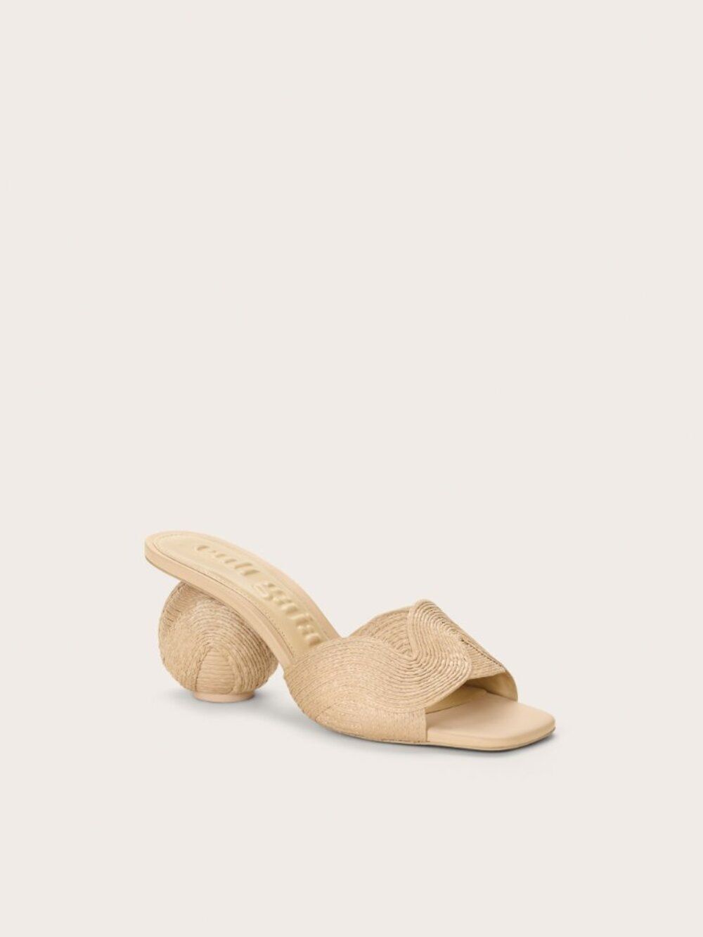 Cult Gaia Noor Sandal in Natural raatan open toe high heel - Picture 3 of 10